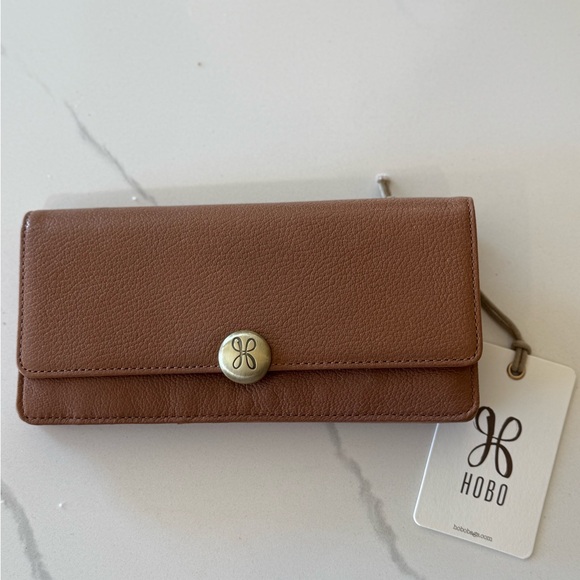 HOBO Handbags - HOBO Hunter Large Wallet | Glazed Donut Brown Leather | NWT